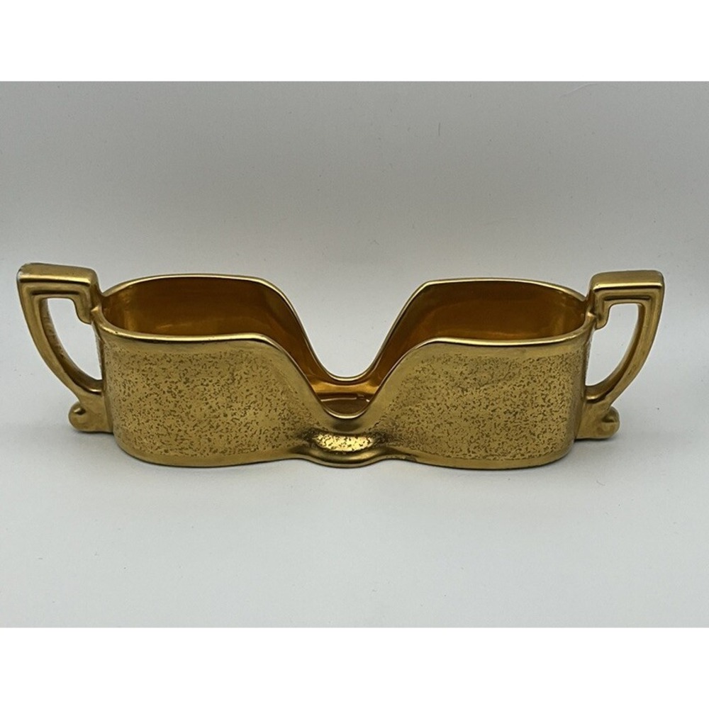 Vintage Noritake Rare Gold Gilt Art Deco Porcelain Spoon Holder Gorgeous